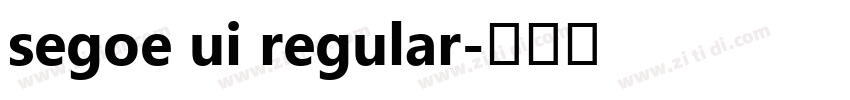 segoe ui regular字体转换